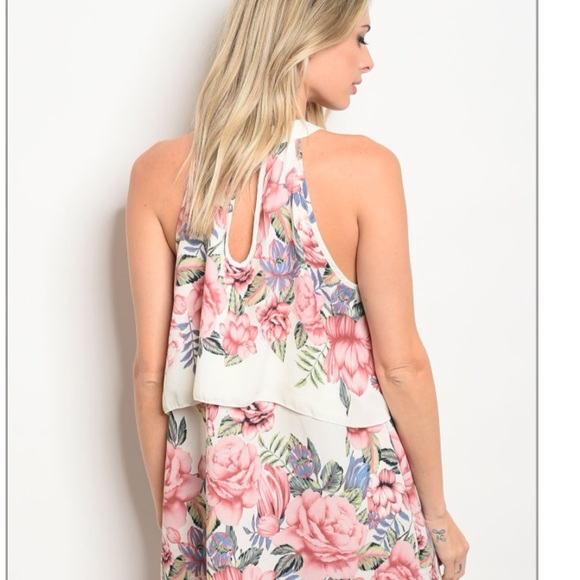 STUNNING ivory rose dress - Picture 2 of 4